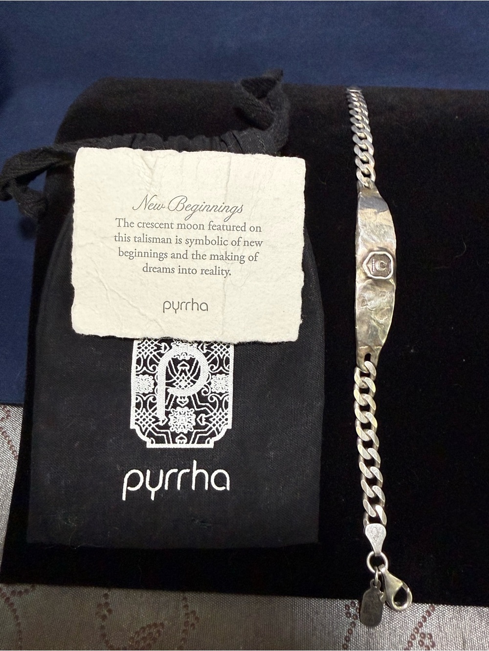 Pyrrha Sterling Silver 'New Beginnings' ID Bracelet - Silver